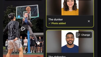 Add the photos to the role cards
